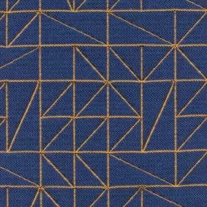 stofferingsstof Aristide Cohen Geometrisch Blauw