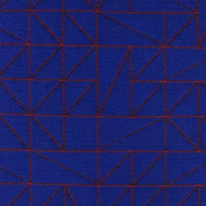 stofferingsstof Aristide Cohen Geometrisch Indigo Blauw